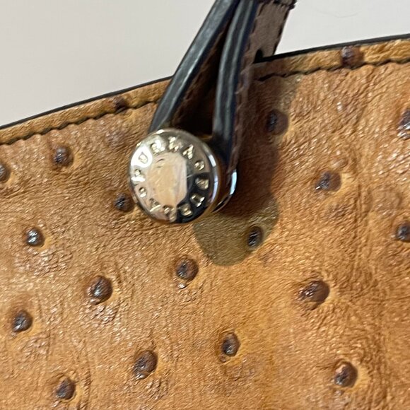 Furla Ostrich Leather 2-Way Top Handle Crossbody Bag - Preowned - Picture 5 of 14